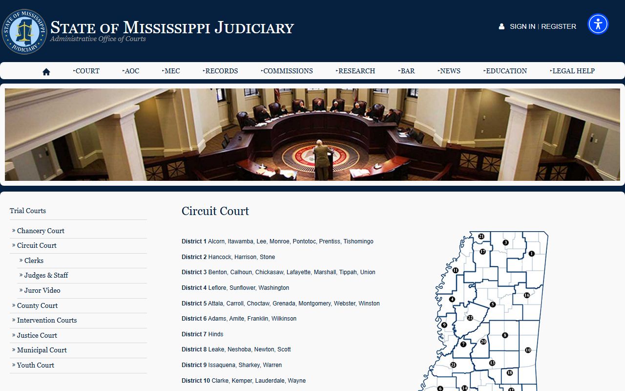 Attala County Circuit Court records and Mississippi Circuit Court jurisdiction overview