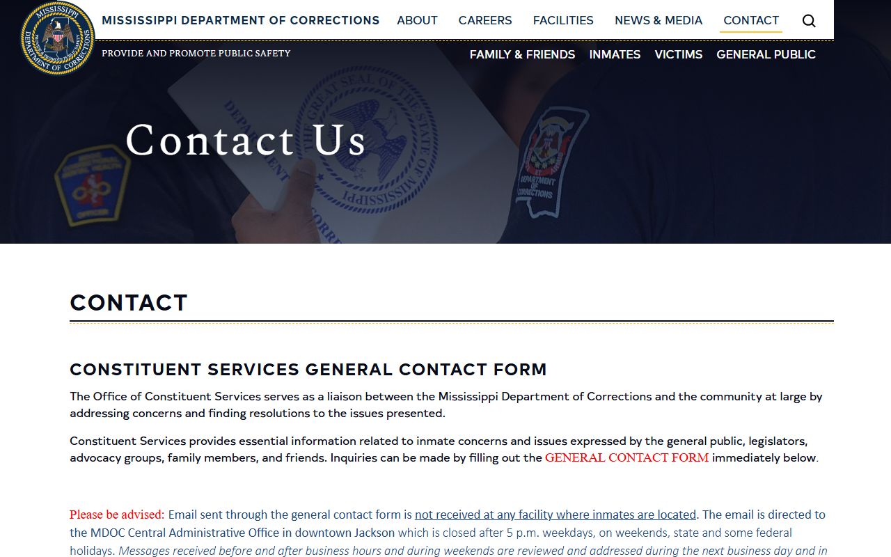 Attala County inmate records and MDOC contact and records department