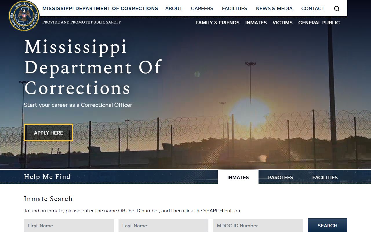 Attala County inmate records and Mississippi Department of Corrections